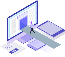 Person arbeitet an einer Webseite